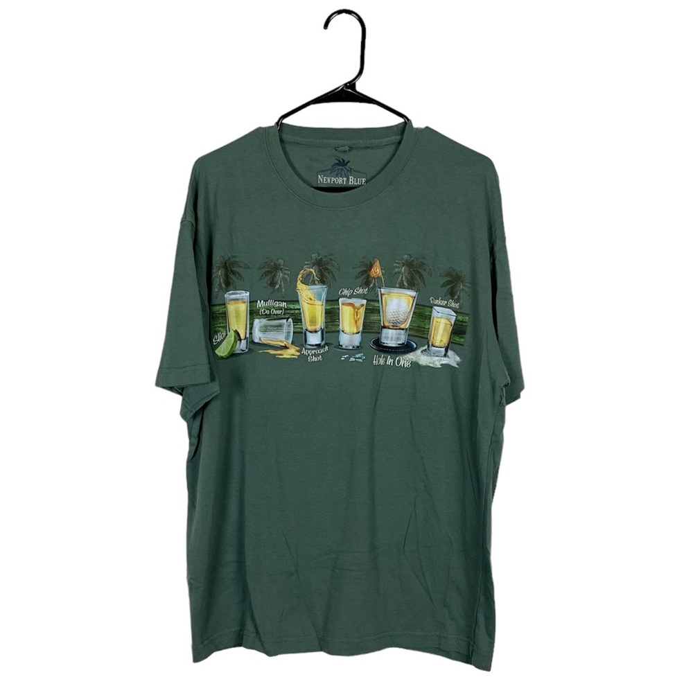 Newport blue men’s humorous golf graphic tshirt size xl novelty